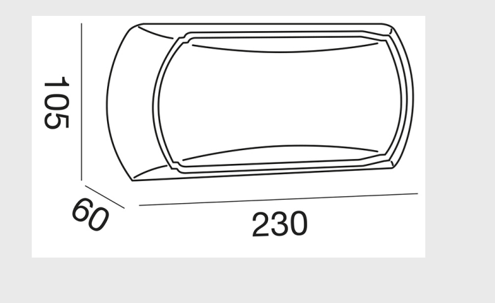 GEALUCE Applique in plastica bianco-antracite IP65 LED GEALUCE Applique in plastica bianco-antracite IP65 LED